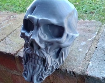 bearded skull paper weight