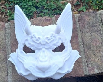 Raiju-vosmasker 3D-geprint, geschilderd of ongeschilderd