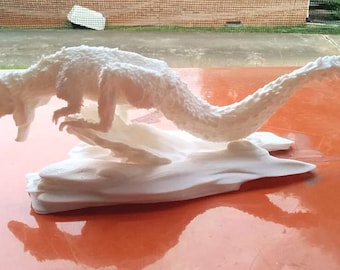 3D Printed Yutyrannus Hauli perched on a log