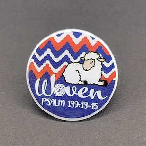 Woven Theme Pins American Heritage Girls 1 inch Metal Pin image 1