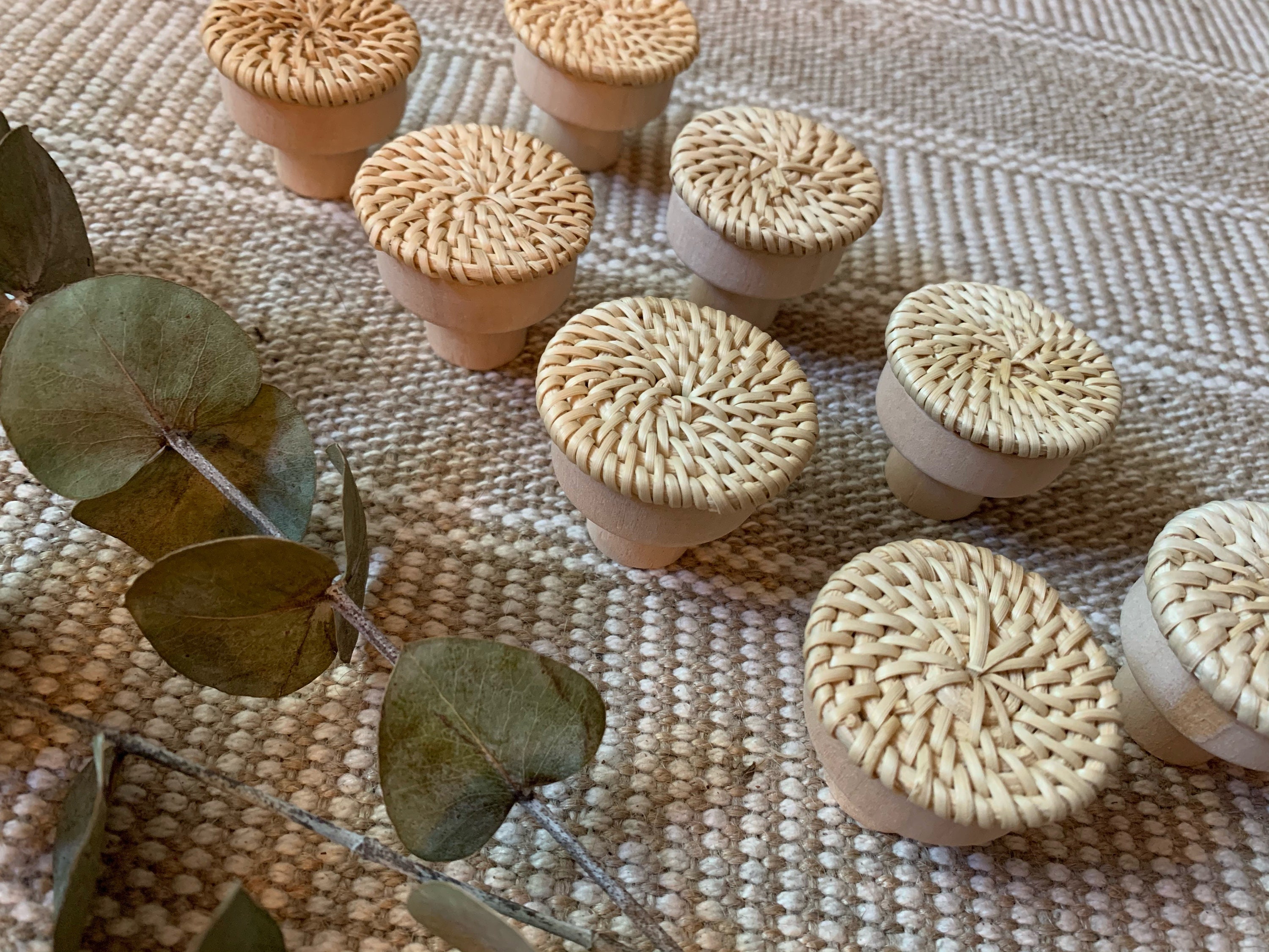 Rattan Knobs Etsy