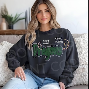 Drachen, Bügelbild, Bügelbild, Strass Applikationen, Strass Applikationen