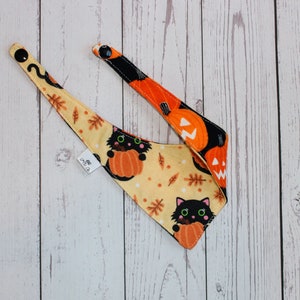 Pumpkin Pet Bandanas, Halloween Bandanas, Glow in the Dark Bandanas, Cat Bandanas, Dog Bandanas, Cute Bandanas, Bandanas for Pets image 1