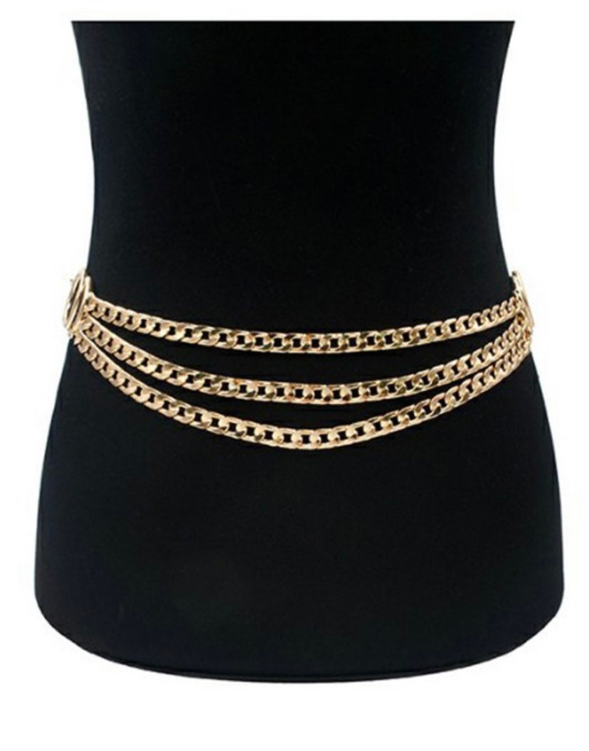 Gold Chain Belt Etsy