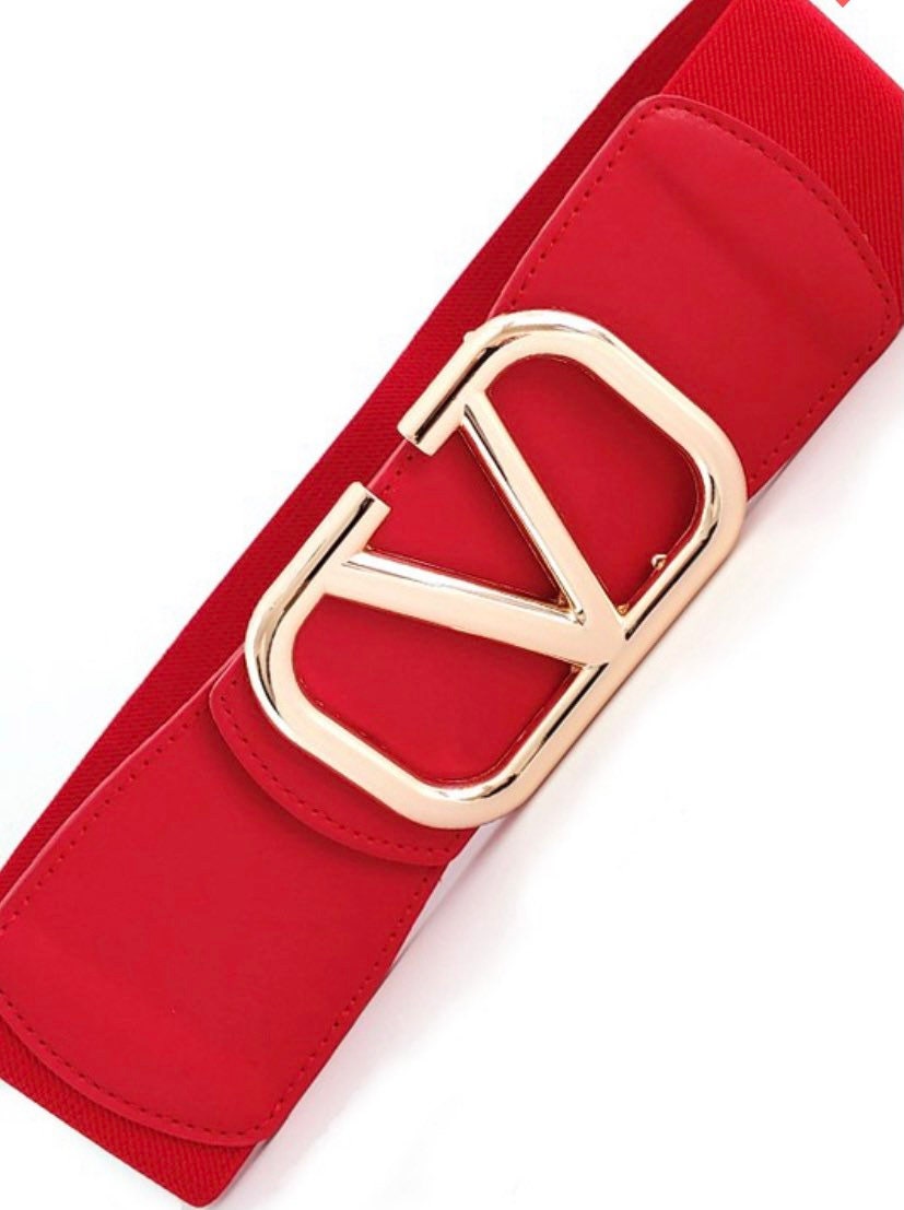 Elastic V Buckle Belt