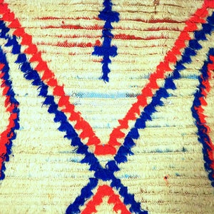 Vintage Moroccan handwoven wool runner rug 3'x7' image 5