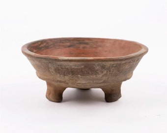 Pre-Columbian Brownware Mexican pottery bowl