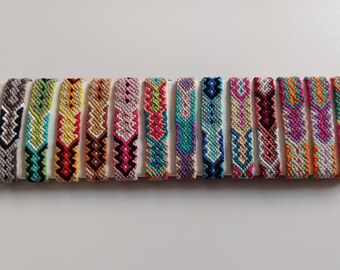 Bracelet Brésilien D'amitié Tressé Fait Main - 100% Coton, Multicolore, Longueur Ajustable