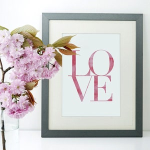 Love Wall Art | Love Print | Love Word Art | Watercolor Wall Print | Love Wall Poster | Typography Wall Art | Home Decor | Digital Download