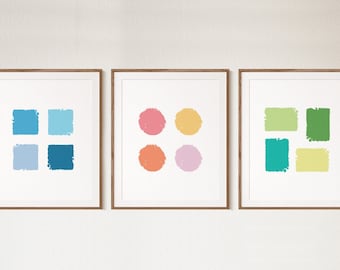 Geometric Shapes Art Print Set | Minimalist Home Decor (Digital Download)