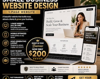 Small Business Website Design | 1-Page Landing Page Setup (Service)