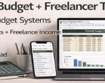 Biweekly Paycheck Budget Planner | Freelancer Income Expense Tracker (Google Sheets)