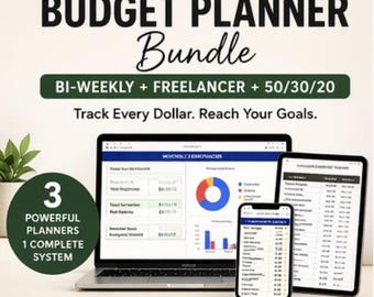 Tweewekelijkse budgetplanner voor freelancer | Financieel dashboard 50/30/20 (download via Google Spreadsheets)