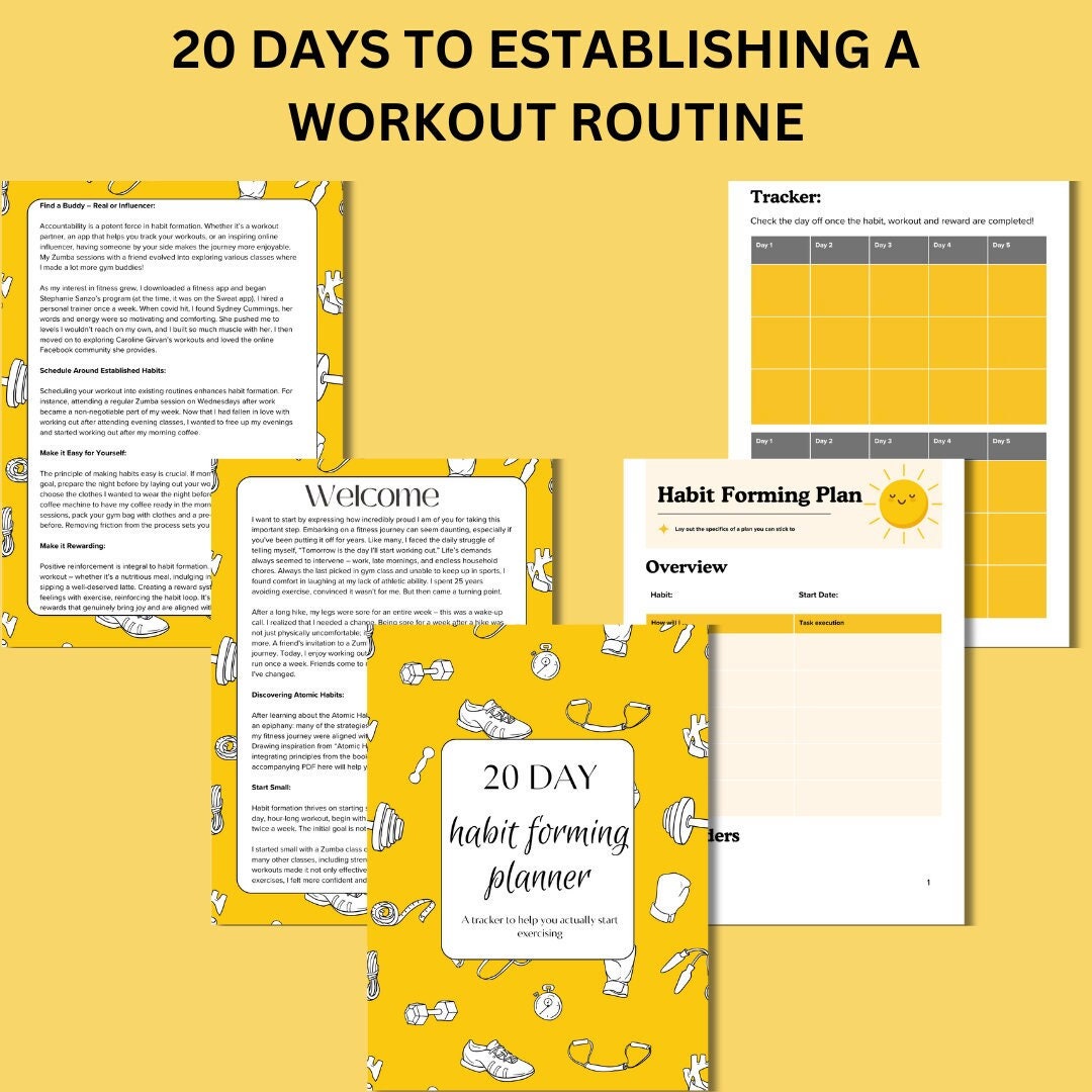 Sustainable Work Out Routine Sustainable Fitness Routine Template for Lasting Workout Habits - Etsy