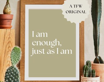 Inspirational Self-Love Quote A4 Digital Art for Home