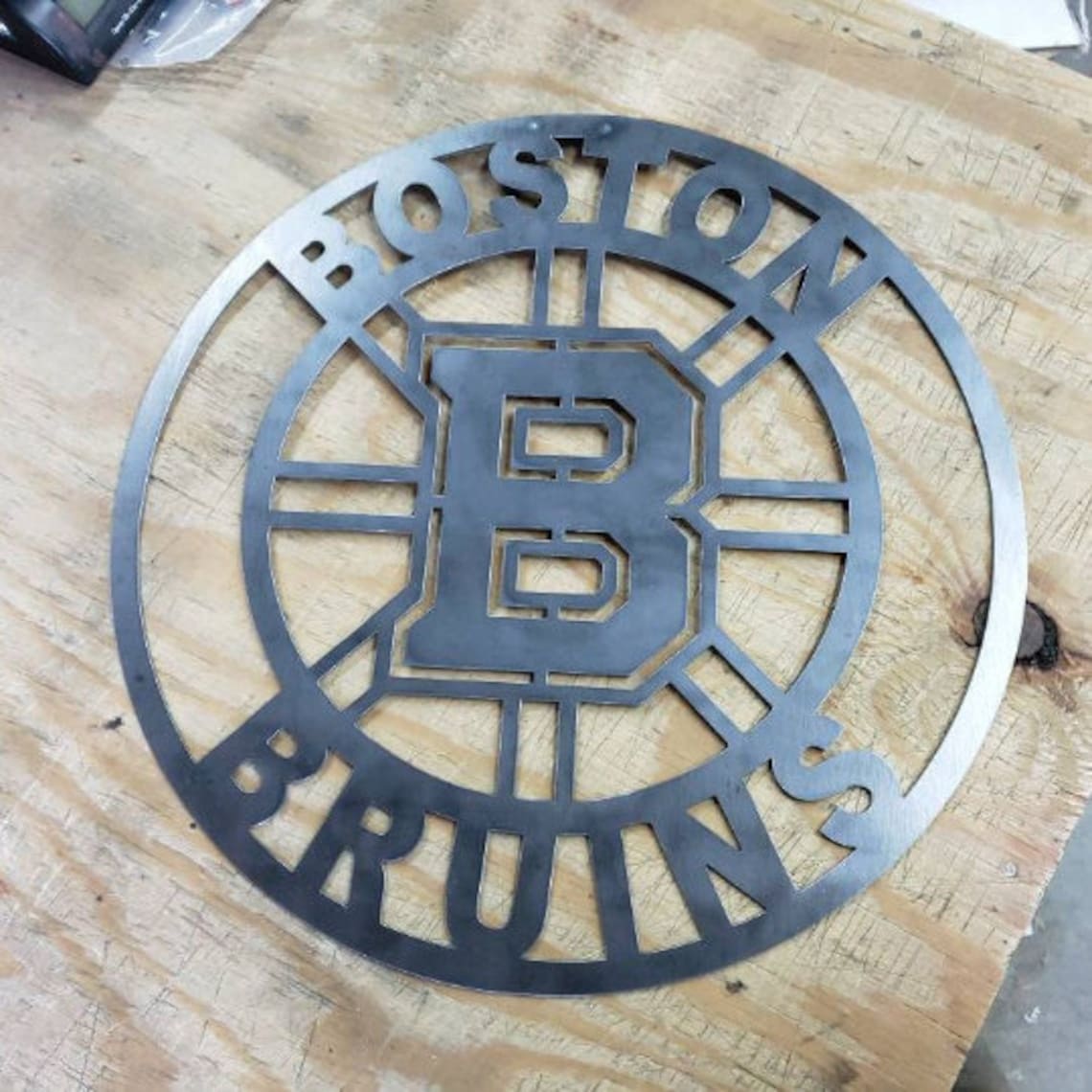 Boston Bruins Metal Sign Etsy