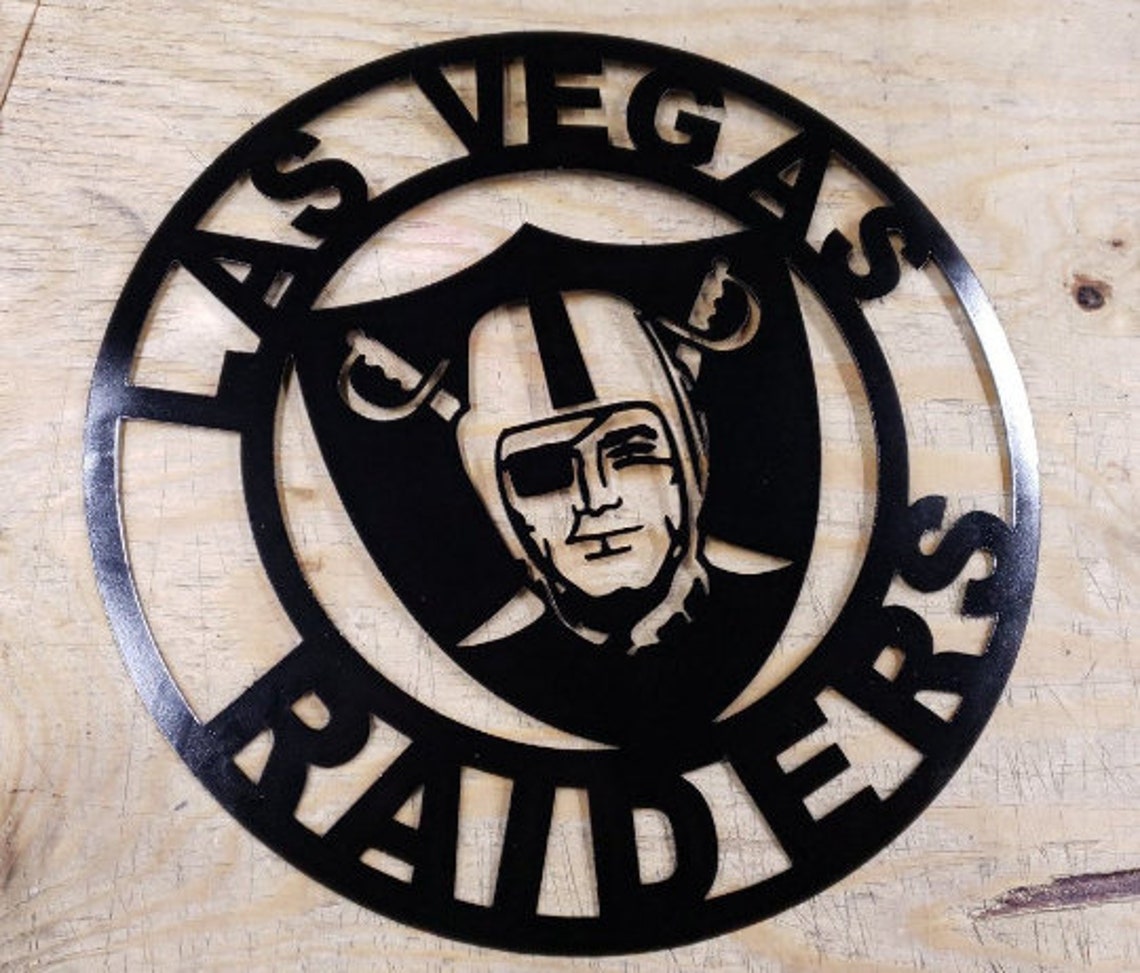 Las Vegas Raiders Metal Sign Etsy