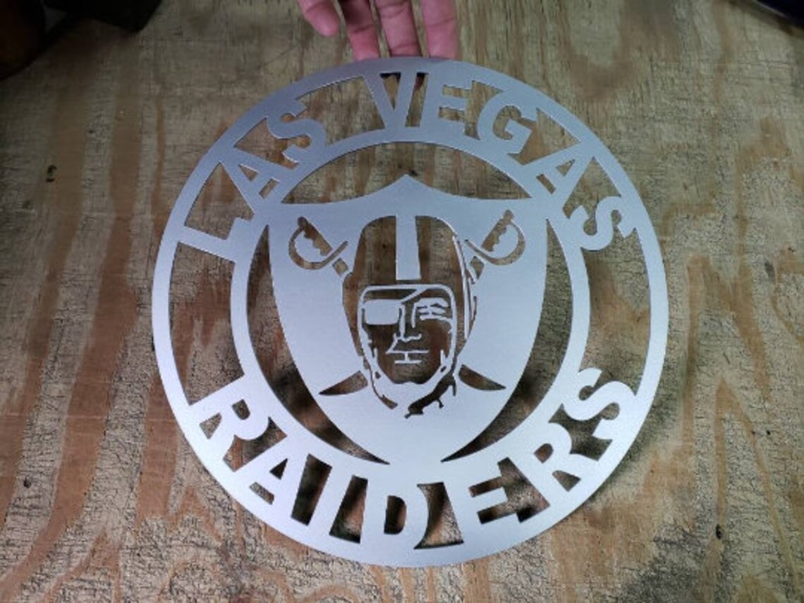 Las Vegas Raiders Metal Sign Etsy