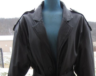 vintage reed's sportwear leather long coat