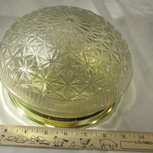 vintage clear glass lamp shade wide mouth/ceiling light