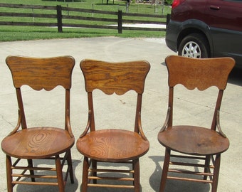 antique oak chair ,round seat chairs