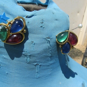 Vintage Trifari Jewels of India Ohrclips