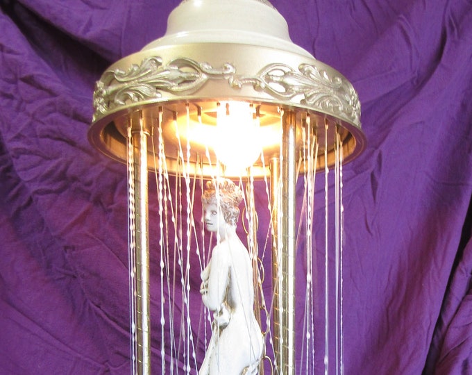 Vintage HANGING Rain Fall Lamp Art Deco Lamp Water Lamp Etsy