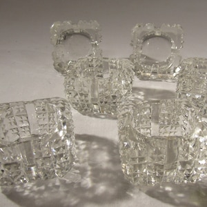 vintage 6 crystal salt wells