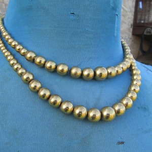 vintage  gold tone Coro beaded necklace wire strung