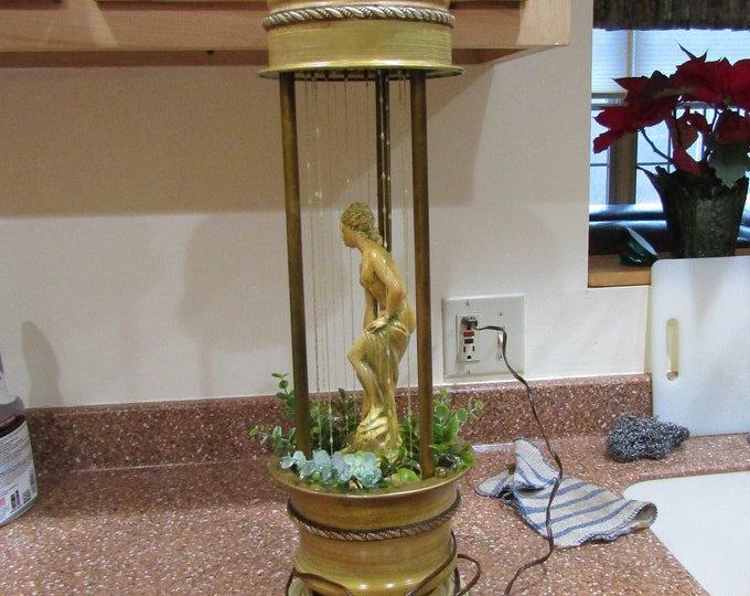 Vintage Table Top Rain Fall Lamp, Art Deco Lamp, Water Lamp Etsy