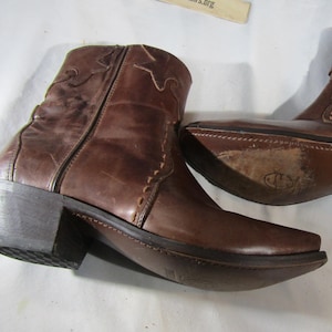 vintage leren Durango enkelwestern enkellaarzen maat 7 med