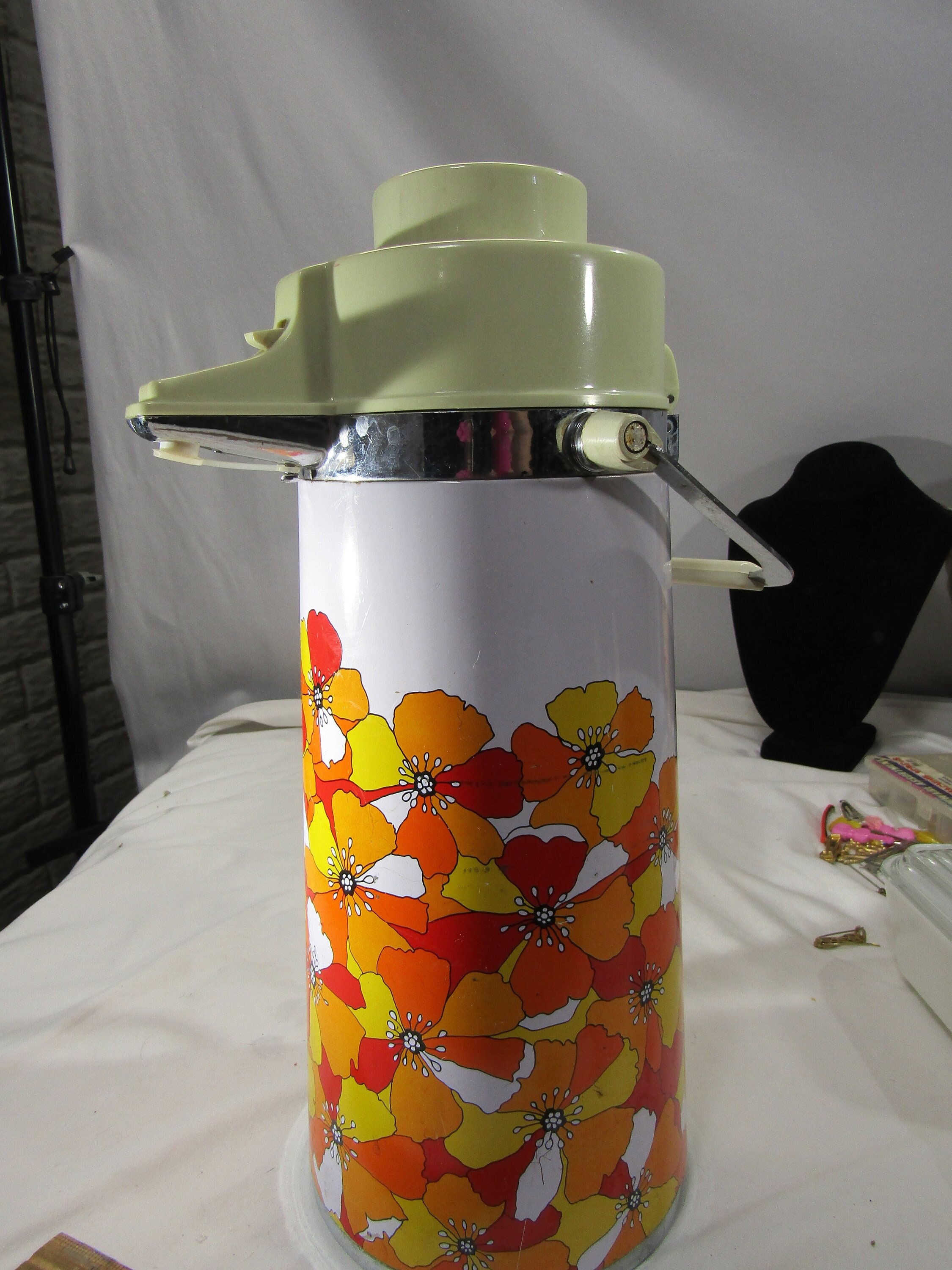 Vintage Thermos Air Pot Coffee Dispenser Travel Hot Cocoa