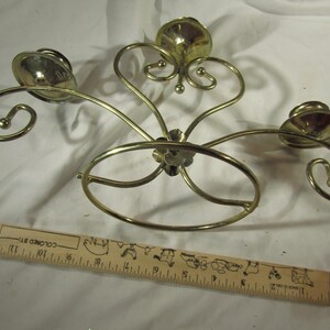 vintage 3 metal candle holder