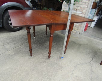 antique vintage drop leaf kitchen table on rollers