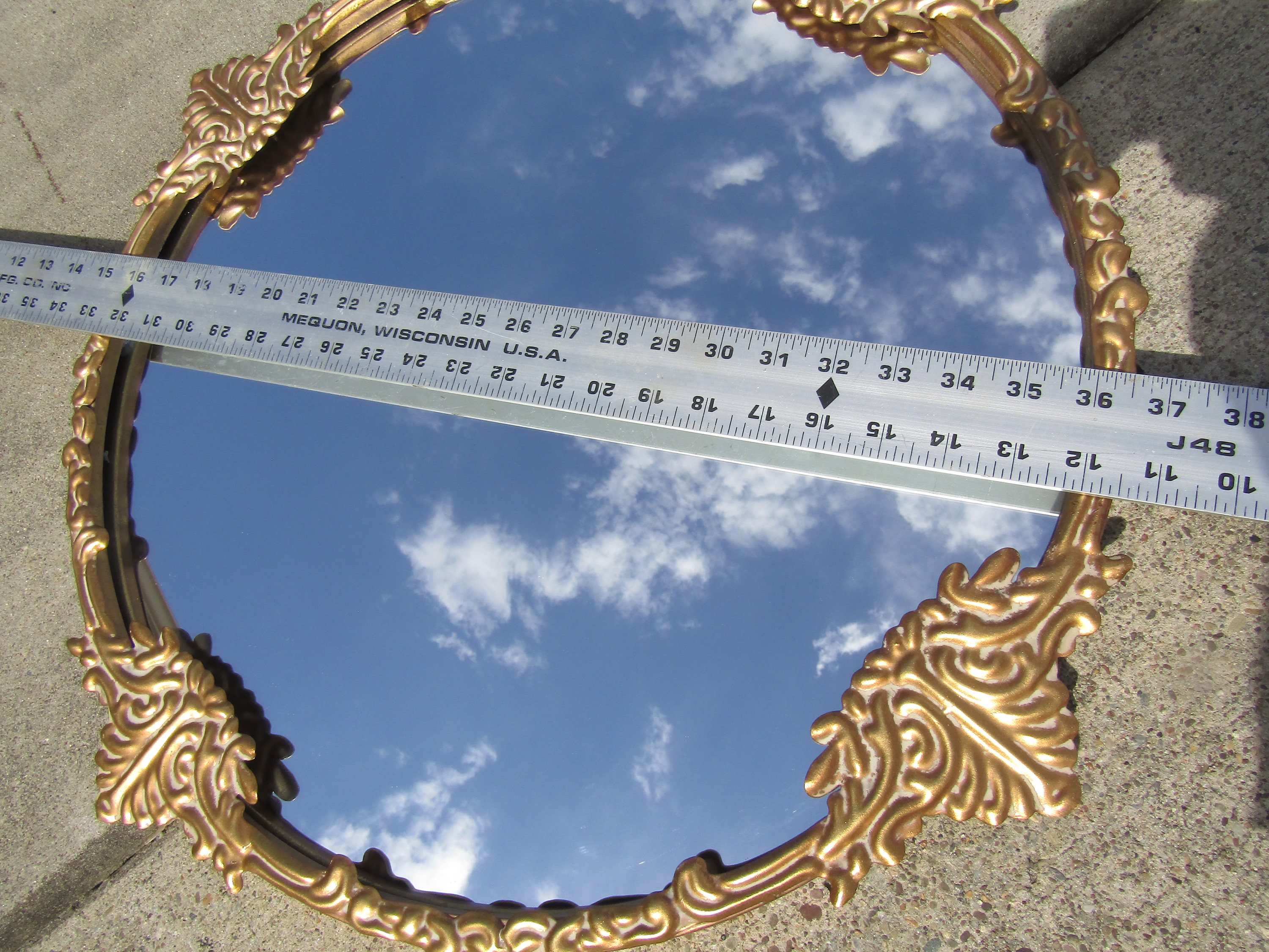 Gold vintage mirror frame - Etsy 日本