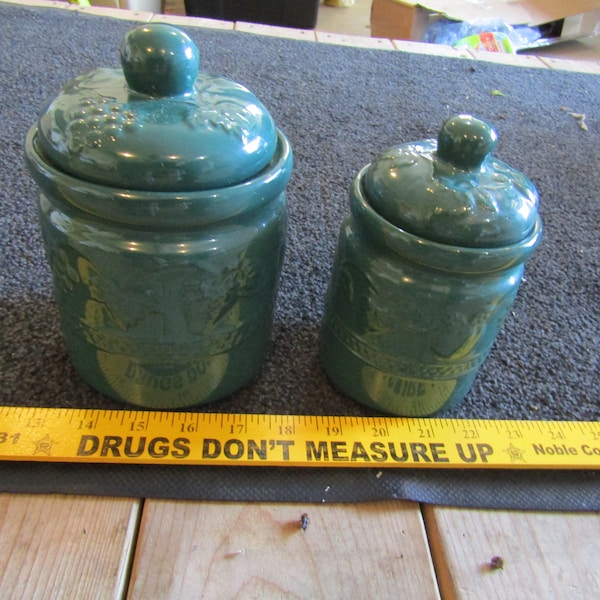 Green Canister Set Etsy