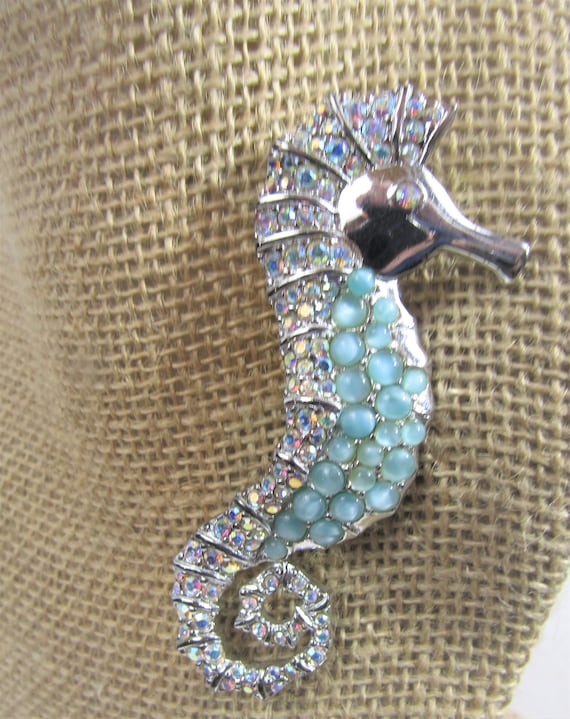 Givenchy vintage rare seahorse brooch signed
