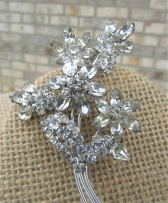 SPILLA Spilla In Oro Bianco, Di Forma Rettangolare, Con Diamanti Taglio - Foto 13