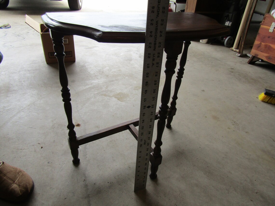 Vintage Half Wall Table Coffee Table Wood Table Etsy