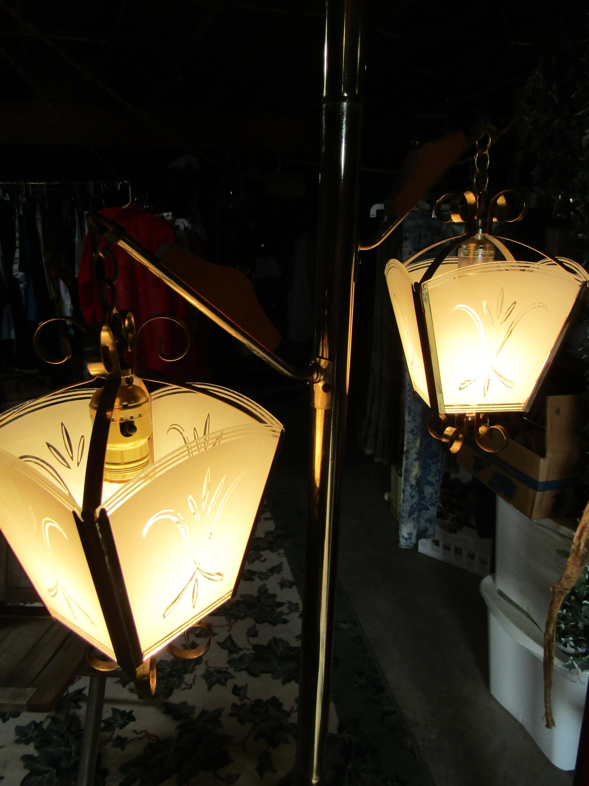 Mid Century Tension Pole Lamp - Etsy