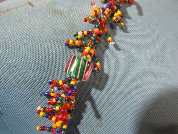 vintage beaded glass necklace and bracelet - image 4