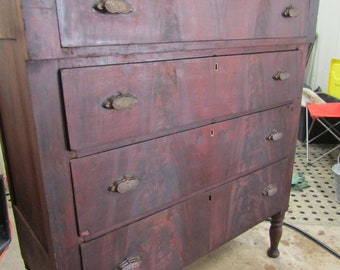 antique tall farm house 4 drawer dresser will call only