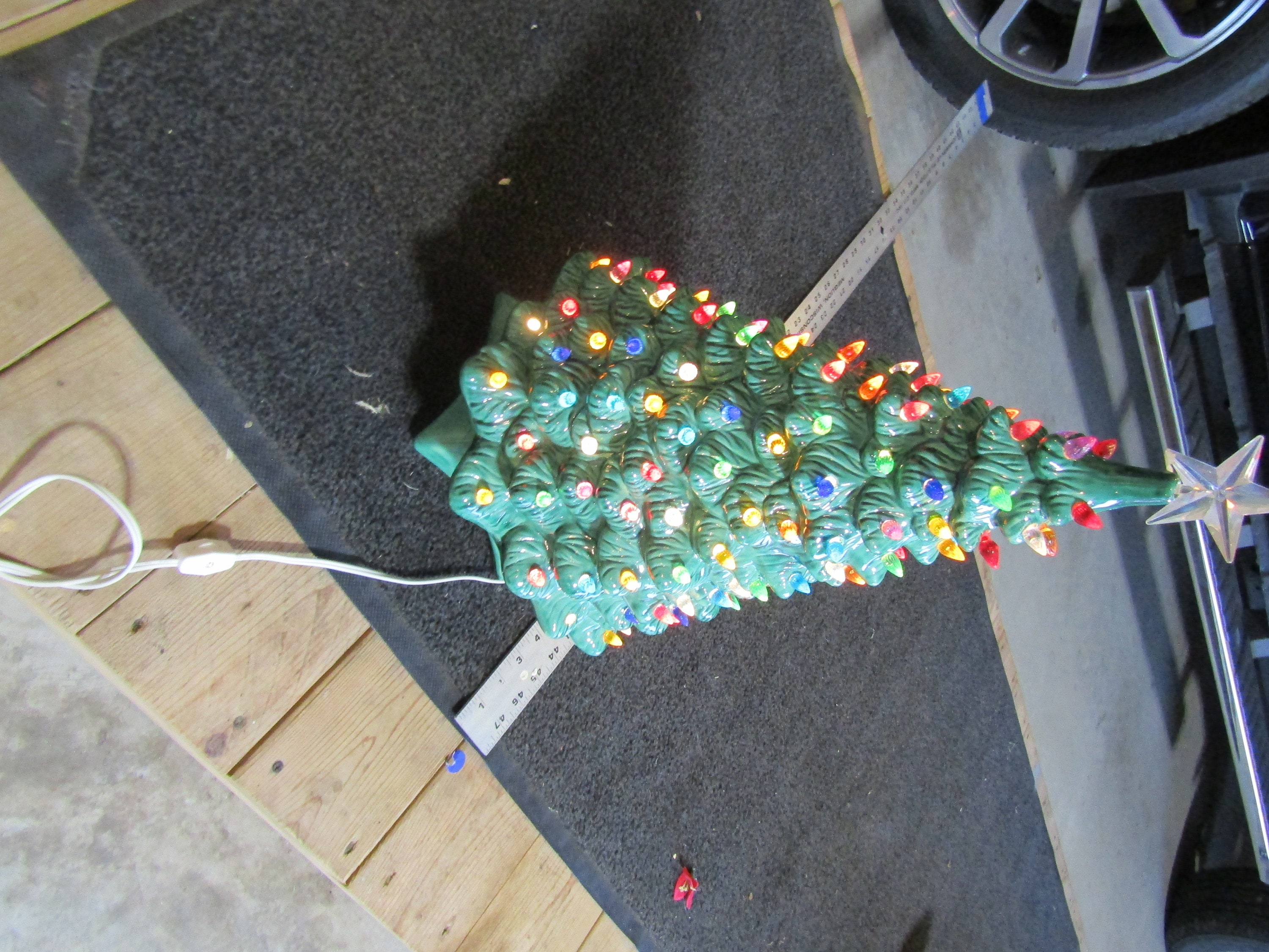 Vintage Large 21 Tall Ceramic Christmas Tree With Etsy