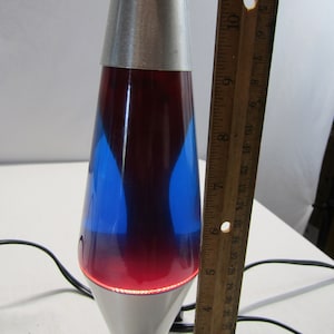 vintage blue red lava lamp