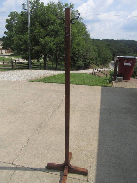 Vintage Oak Hall Tree Hat Rack Not Free Shipping - Etsy