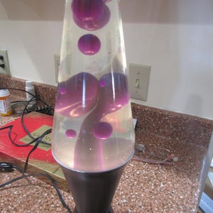 vintage purple  red lava lamp