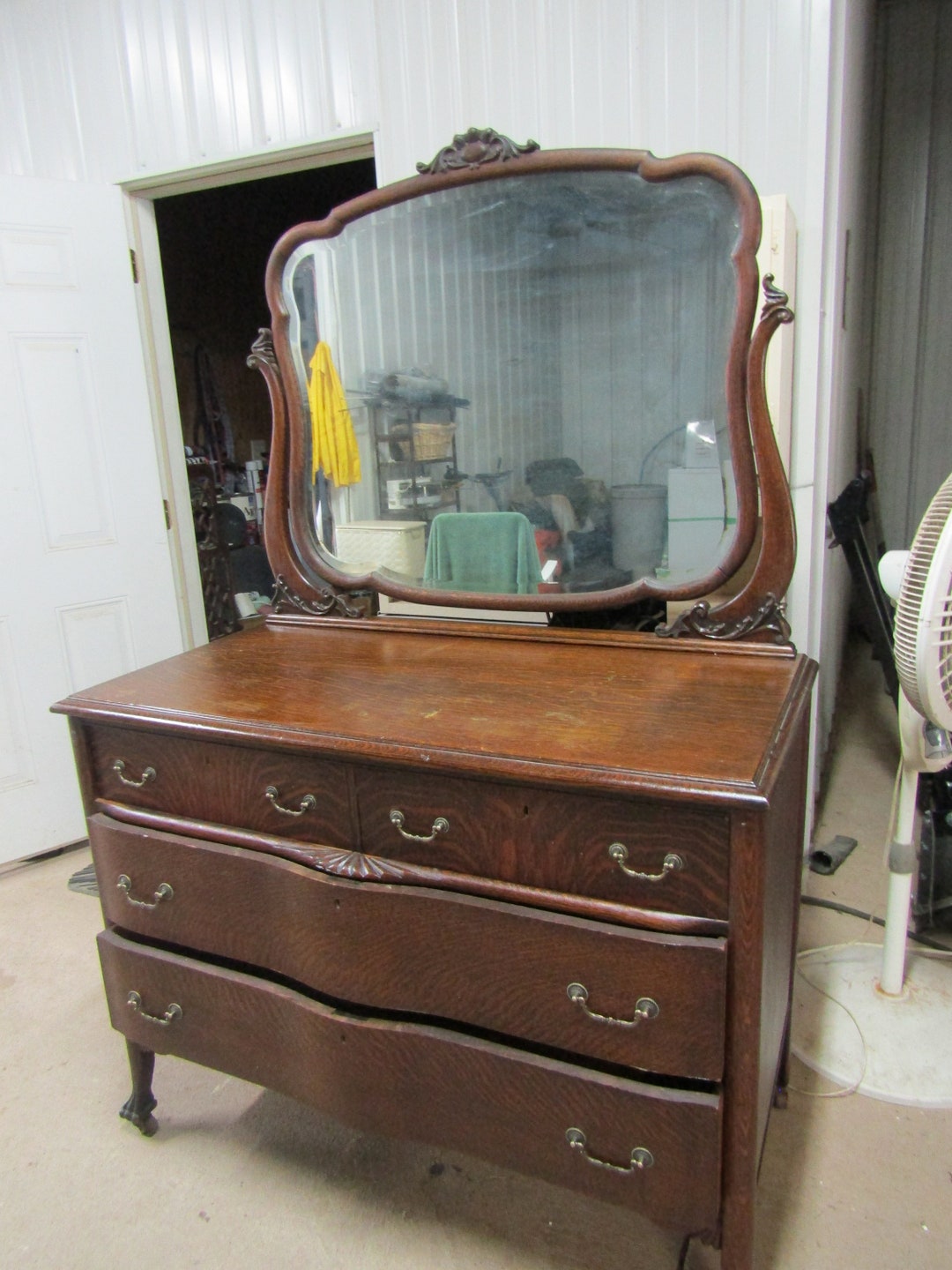 Antique Farm Dresser/ Tiger Wood Dresser Etsy