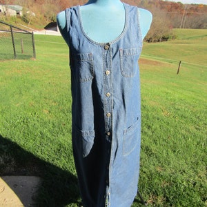 vintage blue jean dress size med