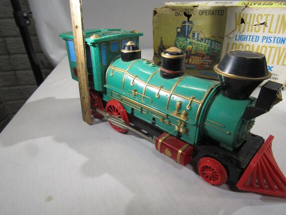 Vintage Marx Whistling Lighted Piston Whistle Blowing Locomotive