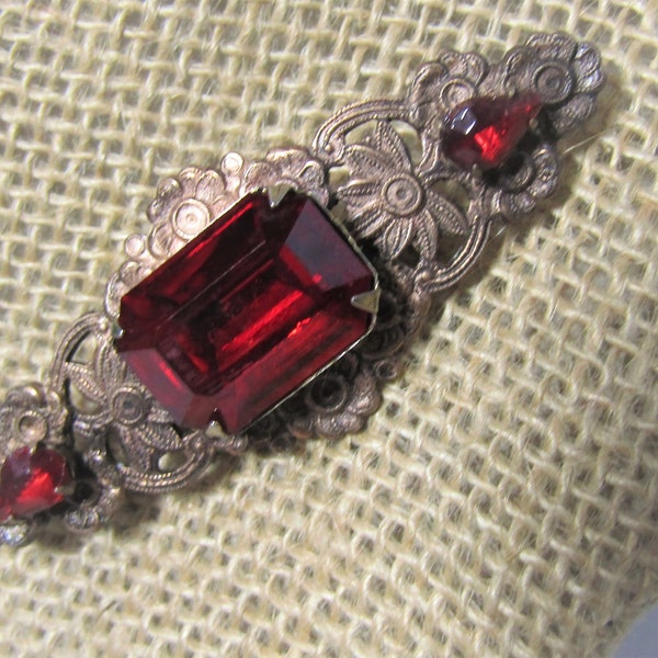 Red Glass Stone Etsy